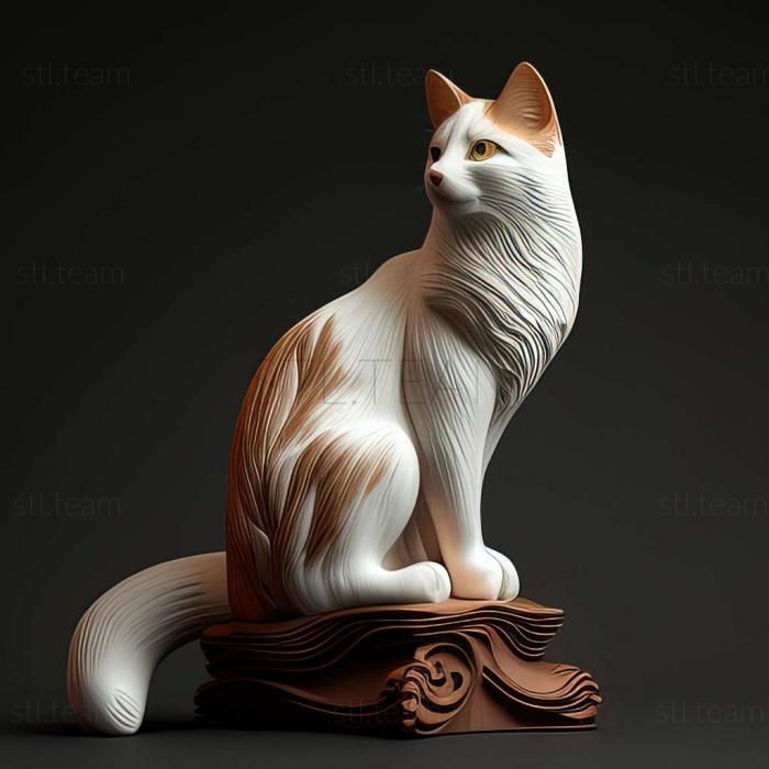 3D model Turkish Van cat (STL)